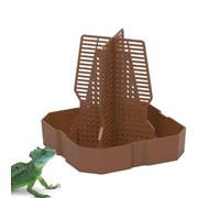 Genérico para Reptiles - alimento para Animales pequeños con Escalera | Antideslizante con Escalera para Camaleones y Dragones barbudos, Camaleones, terrarios, comederos, lagartos, Ranas,