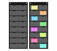 Genérico para Tarjetas de Fichas - Organizador de Pared con Dieciséis Bolsillos - s para Portatarjetas de Fichas de Oficina | para Oficina Biblioteca Escuela Aula Recetas Fotos Cuadernos
