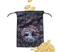 Genérico Para Tarot De Terciopelo - Para Guardar Las Fases Lunares, Elegante Para Cartas Con Motivo Del Árbol De La Vida, Estuche Para Cartas Del Oráculo Místico | Para Accesorios Esotéricos