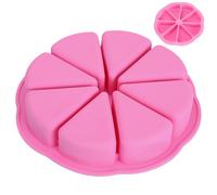 Generico Para tartas de silicona para horno - 9,45 x 9,45 x 1,57 pulgadas para mousse triangular de 8 cavidades, bandejas de silicona antiadherente para tartas, postres y pasteles | Cocción