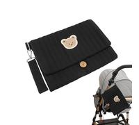 Genérico para toallitas para pañales - de almacenamiento plegable 24x19cm, Organizador de bordado de oso | de bolsillo con correa para cochecito, para bebé, niño, niña, viaje, viaje por car