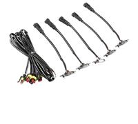 Genérico Para Toyota Pickup Todoterreno SUV Faro | Luces LED Universales Para Coche Parrilla Delantera Con Arnés Accesorios De Lámpara Ojo Águila(5Piece Smoked White)