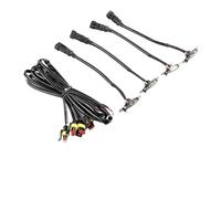 Genérico Para Toyota Pickup Todoterreno SUV Faro | Luces LED Universales Para Coche Parrilla Delantera Con Arnés Accesorios De Lámpara Ojo Águila(4Piece Smoked White)