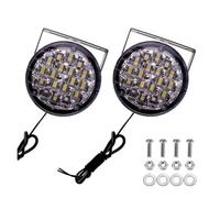 Genérico Para Tractor Para Todoterreno Para Camión Para SUV Faro | 2 Piezas 18 LED Lámpara Antiniebla Delantera Coche Bombillas Conducción Luz Redonda Diurna Blanca 12V