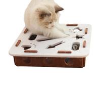 Generico para uñas para Gatos - rasca y - de enriquecimiento de limas de uñas para Gatos | Scratcher de Mesa Interactivo con 2 Campanas Puzzle de Juguete para Aseo de