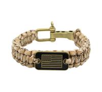 Genérico Paracord Bracelets, 550 Cord Paracord, Adjustable Shackle, Veterans US Spirit for Man Outdoor Use