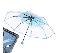 Genérico Paraguas Transparente - Paaraguas Plegables sakra | Paraaguas Plegable Para Niña sakra Con Flor De Cerezo | Paraguas De Lluvia Con Textura Esmerilada De De Para Adultos, Niñas, Estudia