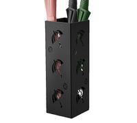 Genérico Paragüero para Entrada: Soporte para Paraguas De Metal Cuadrado De 16x16x41 Cm, Soporte Independiente con Ganchos, para Paraguas De Metal con Extraíble, Contenedor Independiente De Diseñ