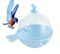 Genérico Parakeet Bath For Cage | 18.6x17x17cm Hangable Toys Multifunctional | Shock-Resistant Pet Bird Bath Bowls Parrot Toys | For Indoor Home Cockatiel Canaries Parakeet Lovebirds Shower Playing