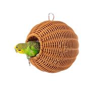 Genérico Parakeet Nest - All Season Hangable Bird Bed | Soft Mat Cage Mount Nesting House with Resting Design for Parakeet, Budgerigar, Finch Parrot, Sleeping, Playing Enrichment or Cage Accessory
