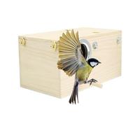 Genérico Parakeet Nesting Box - 11.42x5.91x5.91in Wooden Nesting Box | Parrot NestingBox | Cockatiel Breeding Boxes | Wooden Indoor Outdoor Housing for Cockatiels, Lovebirds Small Birds Habitats