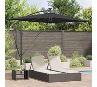 Genérico Parasol de Cantilever Tipo plátano Negro 294 x 200 x 254 cm,Casa y jardín,Jardín,Artículos de Exterior,Sombrillas,Negro,13.7 KG,42003395