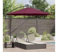 Genérico Parasol de Cantilever Tipo plátano Rojo Burdeos,Casa y jardín,Jardín,Artículos de Exterior,Sombrillas,Rojo,14.52 KG,42003389