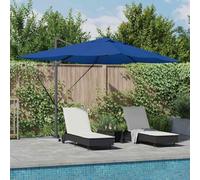 Genérico Parasol Roma de Brazo Lateral Azul y Negro 352 x 251 x 265 cm,Casa y jardín,Jardín,Artículos de Exterior,Sombrillas,Azul,25.16 KG,42003332