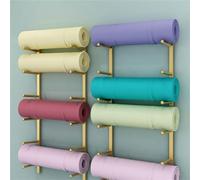 Genérico Pared esterillas Estante Madera Soporte De Yoga De Hierro De 2/3/4/5/6/7/8/9 Capas, Soporte De Metal para Estera De para Almohadillas Y Rodillos De Espuma, Almohadilla(7 Layer 119cm/47in)