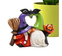 Generico Pareja de gnomos de jardín - Gnomos del beso | Gnomos Dolcetto Scherzetto | Parejas de gnomos de resina pintados a mano, decoraciones de gnomos de San Pareja de gnomos adornos Figuras de