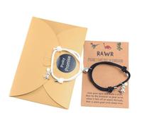 Genérico Pareja Pulseras Corazón Magnético | pulsera de amor con imán de corazón y cuentas luminosas de dinosaurio - Pulsera Corazón Best Friend Con Cordón Ajustable Para El Día De San Valentín