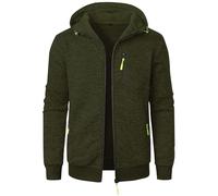 Genérico Parka Hombre Cortavientos Hombre Tallas Grandes Senderismo Chaqueta Militar Chaquetones Montaña Pana Nieve Running Esqui Elegante Ropa 2#Verde del ejército L
