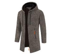 Genérico Parka Hombre Invierno Deportiva Polar Forro Joven Sport Navidad Militar Running Largo Abrigo Calefaccion Cremallera 3XL