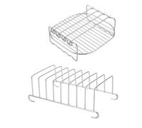 Genérico Parrilla de Acero Inoxidable 4 Brochetas y Rejilla para Tostadas de 7 Pulgadas Resistente y Fácil de Limpiar Adecuado para Preparar Alimentos