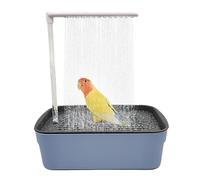 Genérico Parrot Automatic Bathtub, USB Electric Water Fountain Tub, 12.4x8.46x13.39 Inches Interactive Shower Box with Running Water for Cockatiel, Conures, African Greys, and Lovebirds