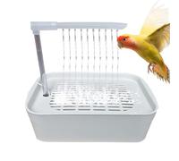 Generico Parrot Bath, 33 x 22 x 26 cm Automatic Small Bird Shower - Encourage Natural Instincts USB Powered Lovebirds Clean Conveniently Bath Fountain Pet Cage Accessories for Indoor Bathing