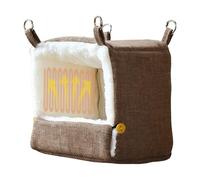 Genérico Parrot Bed - Cotton Heated Hut | Parakeet Warmer Nest with Heating Pad | For Conure Lovebirds Hamster Cockatoo Finch Home Balcony Garden Indoor Outdoor Yard