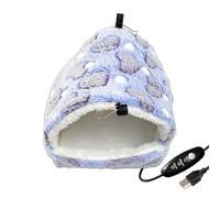 Genérico Parrot Cage Heater - Plush Bird Nest Hammock, USB Heated Hanging Bed | Adjustable Temperature Snuggle Warmer, Winter Warm budgiie Fleece Hut For Canary Cockatiel Hamster Small Pet Comfort