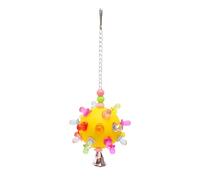 Genérico Parrot Chew Toys, Planet Design Foraging Ball, 10.24x2.76x2.76 Inches, Training Chewing Toy, Cage Accessories Bell, Relieves Boredom for Cockatiels and Budgies (Multicolor)