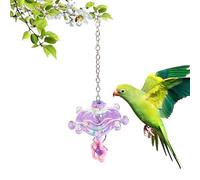 Generico Parrot Color Bead Toy Boredom Breaker - PC 8 x 8 x 3 cm 65 g Rope 20 cm - Hanging Chew Windmill Bird Toys For Cage - Self Play Interactive Parakeet Accessory