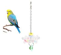 Genérico Parrot Color Bead Toy Boredom Breaker - PC 8x8x3cm 65g Rope 20cm - Hanging Chew Windmill Bird Toys For Cage - Self Play Interactive Parakeet Accessory