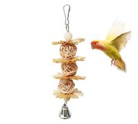 Genérico Parrot Kielzeugen - Paja Hechos a Mano, Accesorios de Swing de pájaros coloridos | trituración Robusta con Accesorio de Ganchillo, para Parásitos u Otros KL