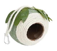 Genérico Parrot Nest House - Natural Shell Bird Hut, Hand-Woven Birds Nest, Tropical Bird Home, Safe Shelter For Small Birds, Parrots, Conures, Swallows | For Indoor Outdoor Cage Use