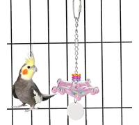 Genérico Parrot Spaceship Rattle - Interactive Chew Toy | Stimulating Activity Accessory For Cage Enrichment | Essential Pet Supply To Relieve Boredom and Promote Natural Beak Play