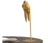 Genérico Parrot Statue Ornament - 3.94 * 2.76 * 14.96in Couple Parrot Resin Figurines | Parrots Bird Statue Ornaments | Resin Couple Macaw Birds Decor | Parrots Ornament Decorative Animal Figurine