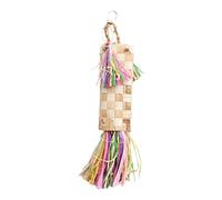 Genérico Parrot Toys, Natural Palm Frond Foraging and Chewing Shredder, Multifunctional Hanging Bird Cage Toy, Enrichment and Beak Ejercise, Ideal para aviarios domésticos 12,6 x 2,36 pulgadas