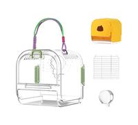 Generico Parrot Travel Cage - Parakeet Travel Carrier with Pull out Tray - Breathable Pet Bird Playing Habitat for Budgies Sparrow Macaws Parakeet Cockatiels It Simplifies Transportation.