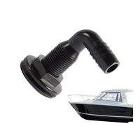 Genérico Pasacascos En Ángulo De 90 Grados - ABS 8,2 X 5,1 Cm | Conector De Drenaje | Montaje del Casco | Accesorio De Ángulo Recto Seguro Estable para La Instalación Fácil De Fontanería Marina