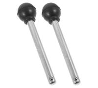Genérico Pasador selector de pila de pesas negro de hierro 10x95 mm con cabeza esférica para barra de pesas, 2 piezas para máquinas gimnasio para casa y levantamiento de pesas