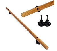 Genérico Pasamanos de Escalera con Soportes, Barra de Soporte de Madera Antideslizante for barandilla de Escalera.(120cm)