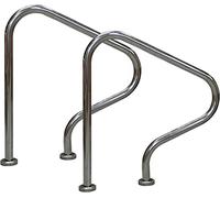 Genérico Pasamanos para Piscina, pasamanos de rampa para Piscina de Acero Inoxidable, barandillas de Seguridad para Entrada a la Pared de la Piscina (Plata 80 cm)