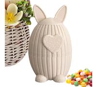 Genérico Pascua Mini Candy Bowl Amplia aplicación 6.5x6.5x10.3cm Recipiente para servir en forma de conejito Regalo cálido para el hogar Mesa de Galleta Azúcar Nuez Vacaciones