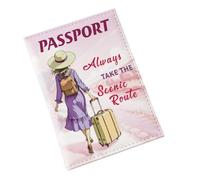 Genérico Passport Holder, Passport Case Travel, Waterproof Credit Card Wallet, Accessories for Study Abroad, Traveling Couples, Cruise, Honeymoon, International Trips, Pink, Blue, rosa, Single person