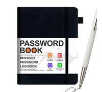 Genérico Password Book, Website Password Organizer With Alphabetical Tabs, Pocket Address Log Notebook For Account Details, Website Logins, And Important Contacts, Compact And Secure