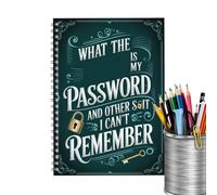 Genérico Password Journal | Spiral Ring Organizer Notebook, Interesting Password Organizer, Secure For Digital Accounts, Pages With Clear Sections, Easy To Use Layout, Compact Portable Design,