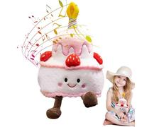 Genérico Pastel De Peluche Que Canta - Muñeca Musical De Cumpleaños | Pasteles De Cumpleañoss Juguete De Peluche para Celebraciones De Cumpleaños, Divertidos Juegos Interactivos, Regalos Decorativo