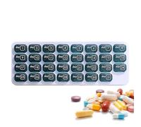 Genérico Pastillero Mensual para Viajes,Estuche de Almacenamiento de Medicamentos - Estuche de medicación,para Adultos Mayores Viajeros Cuidadores Rutina Diaria Viaje Hogar Camping