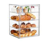 Genérico Pastry Display Case - Adjustable Clear Acrylic Display Keeper,Bread Storage Box - Countertop Corner Pantry Food Sandwich Toast Loaf Dough Bagel Roll Banana Butter Fridge
