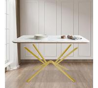 Genérico Pata de Mesa de Metal, 110.2 Libras, Base Lateral Moderna de Hierro con Patas Cruzadas y Almohadilla para el pie, Muebles para Bricolaje, hogar, Oficina, Cocina, cafetería, Bar, Comedor, Mes