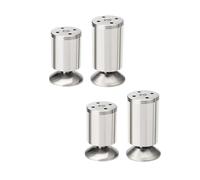 Genérico Patas Ajustables de Acero Inoxidable for Muebles, Patas niveladoras Resistentes con Almohadilla de Goma for gabinetes, escritorios, sofás y mesas.(Thin 12cm/4.7")